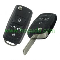 For VW 4+1 button flip remote key blank