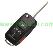 For VW 4+1 button flip remote  key blank