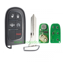 For Chrysler Dodge Ram 4+1  button smart Remote Car Key with 433Mhz PCF7945 ID46 Chip FCCID:GQ4-54T