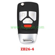 KEYDIY Remote key 3 button ZB26- 4 button smart key for KD900 URG200 KD-X2