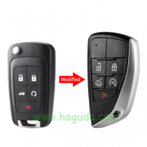 For Opel 4+1 button modified flip remote key blank